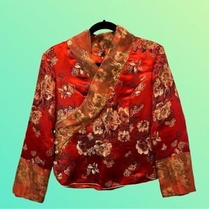 Handmade red and gold kimono